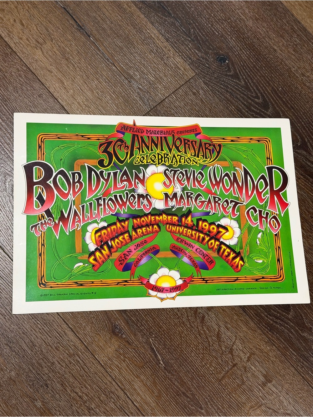 Bob Dylan & Stevie Wonder 30th Anniversary Poster wallflowers Margaret Cho